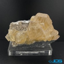 سنگ فلوریت زرد بلور کلکسیونی yellow fluorite