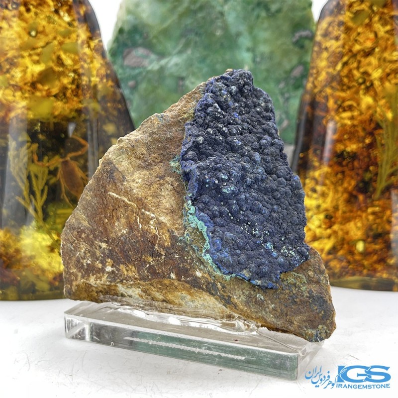 سنگ آزوریت بلور دکوری کلکسیونی تکه ایی از بهشت Azurite