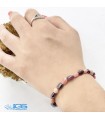 دستبند یاقوت سرخ پاکستان و سنگ گارنت نارسنگ RUBY bracelet and garnet