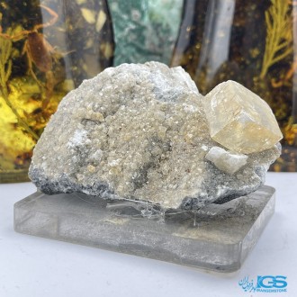 سنگ فلوریت زرد بلور کلکسیونی yellow fluorite