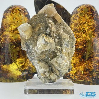 سنگ فلوریت زرد بلور کلکسیونی yellow fluorite