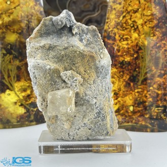 سنگ فلوریت زرد بلور کلکسیونی yellow fluorite