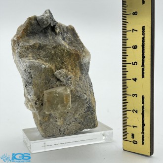 سنگ فلوریت زرد بلور کلکسیونی yellow fluorite