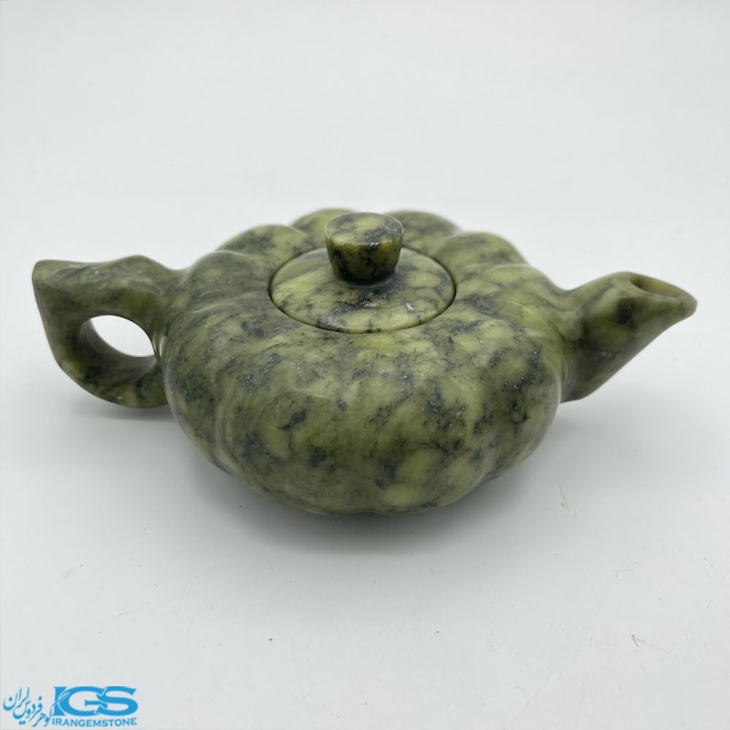ست قوری و فنجون سنگ یشم (جید) stone jade