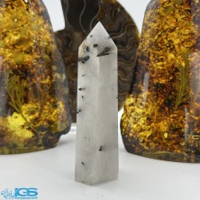 منشور سنگ تورمالین کوارتز  درمانی Tourmaline quartz