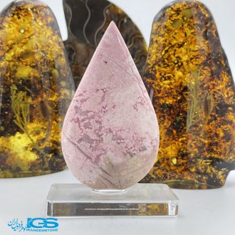 سنگ رودونیت سنگ عشق دکوری طرح اشک Rhodonite