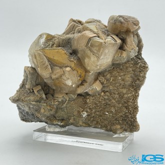 سنگ فلوریت زرد بلور کلکسیونی yellow fluorite