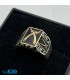 انگشتر نقره رکاب ماشینی مردانه silver ring