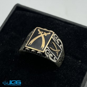 انگشتر نقره رکاب ماشینی مردانه silver ring