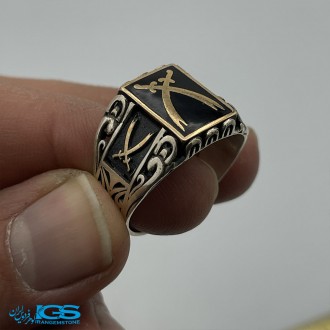 انگشتر نقره رکاب ماشینی مردانه silver ring
