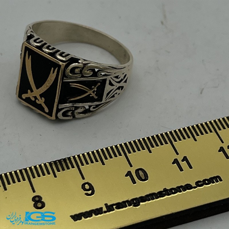 انگشتر نقره رکاب ماشینی مردانه silver ring
