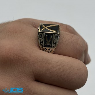 انگشتر نقره رکاب ماشینی مردانه silver ring