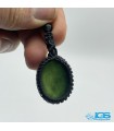 گردنبند سنگ یشم (جید) مرمر سبز بافت مکرومه فری سایز stone jade
