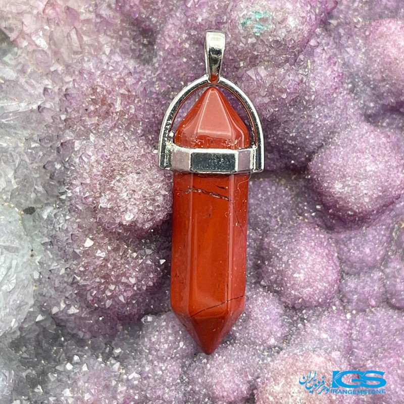 منشور آویز سنگ جاسپر قرمز Jasper