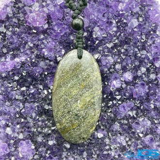 گردنبند سنگ خورشید  بافت مکرومه فری سایز سان استون sun stone