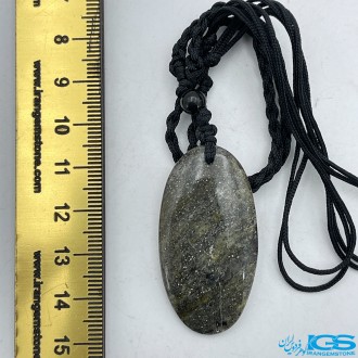 گردنبند سنگ خورشید  بافت مکرومه فری سایز سان استون sun stone