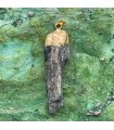 گردنبند سنگ کیانیت راف تراش نخورده با آب کاری طلا Kyanite