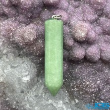 گردنبند سنگ یشم منشور (جید) مرمر سبز بدون آویز stone jade