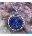گردنبند سنگ لاجورد مکرومه بافی با بند فری سایز افغانستان Lapis lazuli