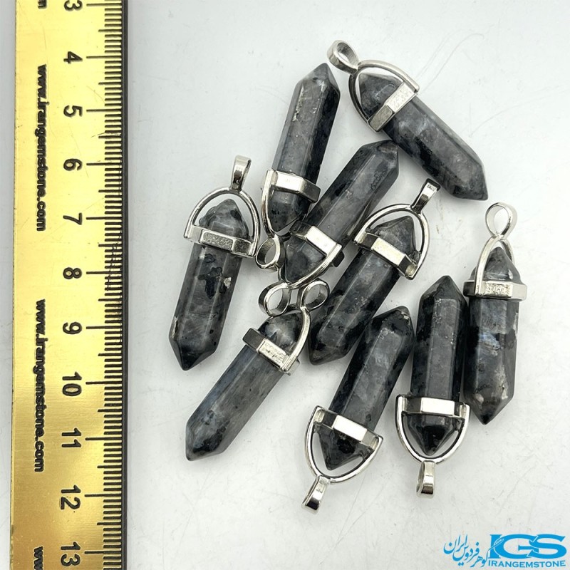 گردنبند منشور سنگ لارویکیت Larvikite