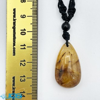 گردنبند سنگ روتیل طلایی کوارتز روتایل rutile quartz