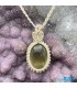 گردنبند سنگ سیترین لیمو کوارتز بند بافت مکرومه فری سایز Citrine