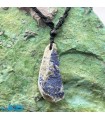 گردنبند سنگ آزوریت با بند مکرومه بافی کلکسیونی تکه ایی از بهشت Azurite