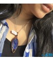 گردنبند سنگ لاجورد افغانستان بافت مس Lapis lazuli