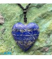 گردنبند سنگ لاجورد افغانستان طرح قلب Lapis lazuli