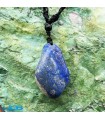 گردنبند سنگ لاجورد افغانستان  با بند مکرومه Lapis lazuli