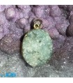 گردنبند ژئود سنگ کریستال کوارتز سبز آبکاری طلا Crystal Quartz درنجف طبیعی