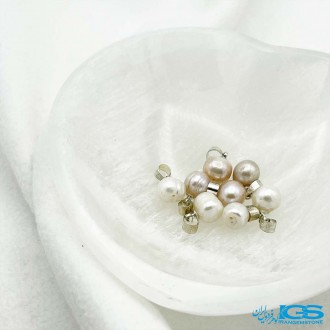 گردنبند مروارید سفید صورتی کرم PEARL