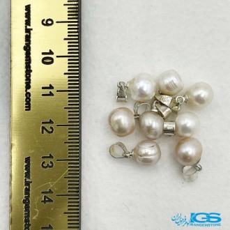 گردنبند مروارید سفید صورتی کرم PEARL