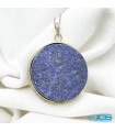 گردنبند سنگ لاجورد نقره ورشو افغانستان بدون بند Lapis lazuli