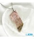گردنبند سنگ رودونیت انرژی سنگ عشق با بافت مکرومه Rhodonite