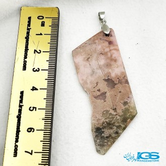 گردنبند سنگ رودونیت انرژی سنگ عشق با بافت مکرومه Rhodonite