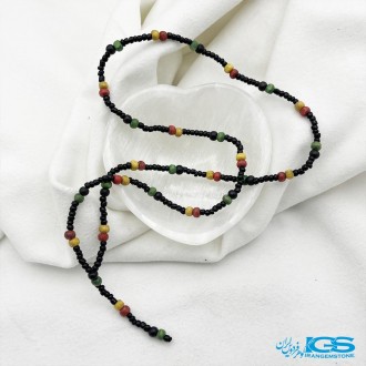 گردنبند ریسه چوب رنگ شده