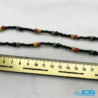 گردنبند ریسه چوب رنگ شده