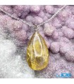 گردنبند سنگ روتیل طلایی کوارتز روتایل بدون بند rutile quartz