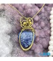گردنبند سنگ لاجورد افغانستان با زنجیرLapis lazuli
