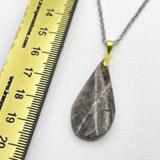 گردنبند سنگ کوارتزدودی بدون زنجیر Smoky Quartz