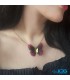 گردنبند طلا مدل پروانه پارچه ایی 130 سوت
