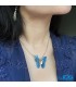 گردنبند طلا مدل پروانه پارچه ایی 130 سوت Butterfly gold necklace