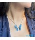 گردنبند طلا مدل پروانه پارچه ایی 130 سوت Butterfly gold necklace