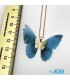 گردنبند طلا مدل پروانه پارچه ایی 130 سوت Butterfly gold necklace