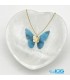 گردنبند طلا مدل پروانه پارچه ایی 130 سوت Butterfly gold necklace