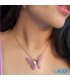 گردنبند طلا مدل پروانه پارچه ایی 130 سوت Butterfly gold necklace