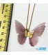 گردنبند طلا مدل پروانه پارچه ایی 130 سوت Butterfly gold necklace