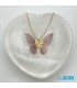 گردنبند طلا مدل پروانه پارچه ایی 130 سوت Butterfly gold necklace