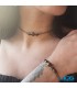 گردنبند و دستبند ست سنگ چشم ببر بافت مکرومه فری سایز TIGER EYE